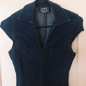 VINTAGE denim mini w/ zipper